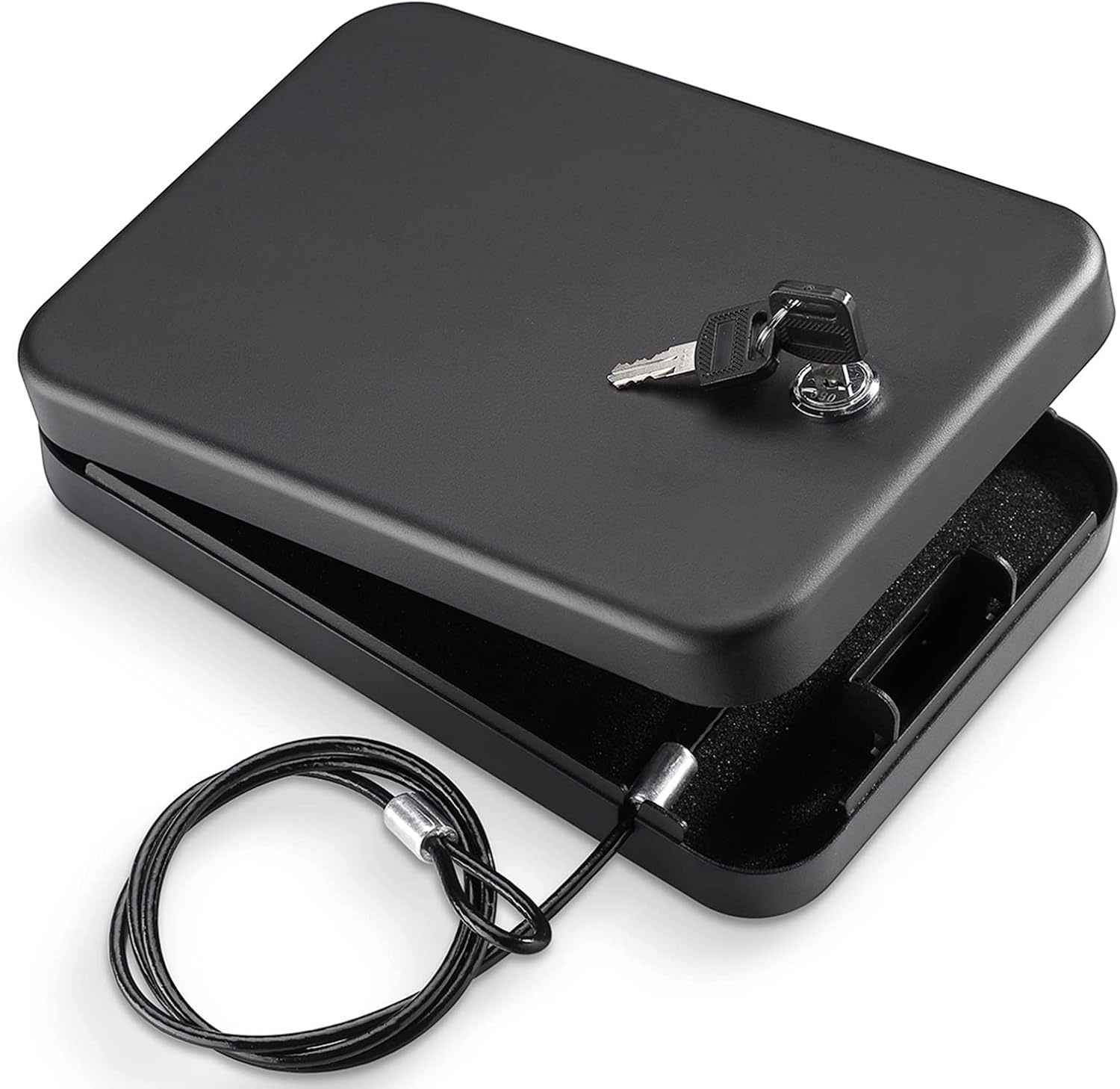 Younion Pistol Safe - Portable Handgun Lock Box for Travel & Cars | Compact Black Design