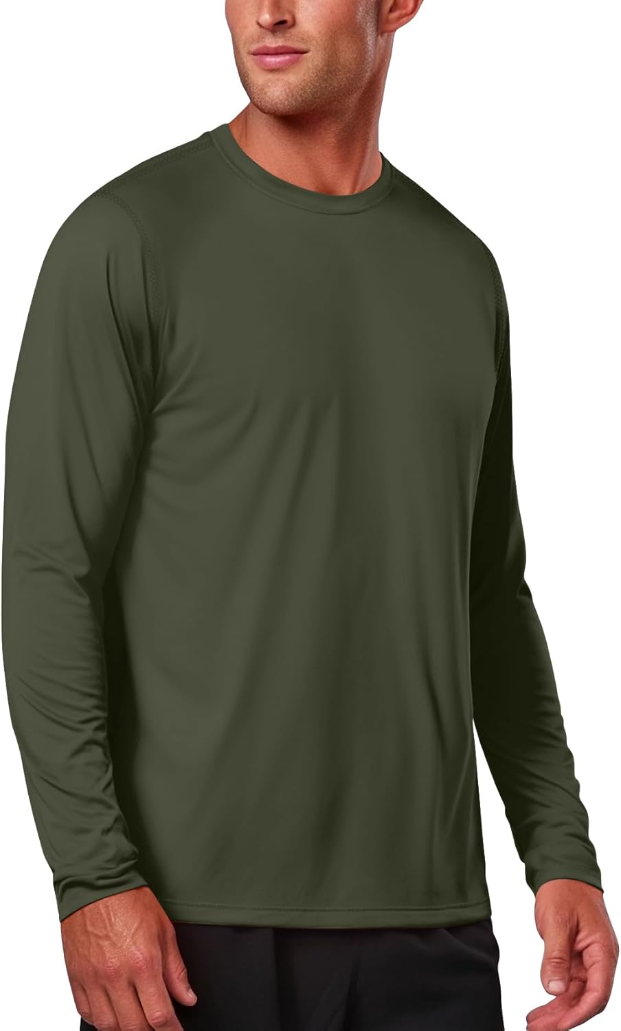 Zengjo Long Sleeve Athletic Shirts for Men - Moisture Wicking Workout Tee with UV Protection