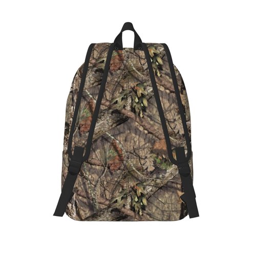 Camo Hunting Forest Camouflage Backpack for Girls Boys Women Lightweight Canvas Bookbag Casual Daypack for Travel Outdoor Camping, 17 Inch