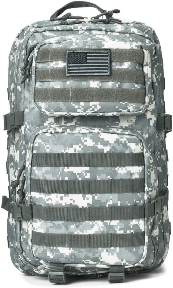 REEBOW GEAR Military Tactical Backpack - Large 3-Day Assault Pack with Molle System | ACU Camo