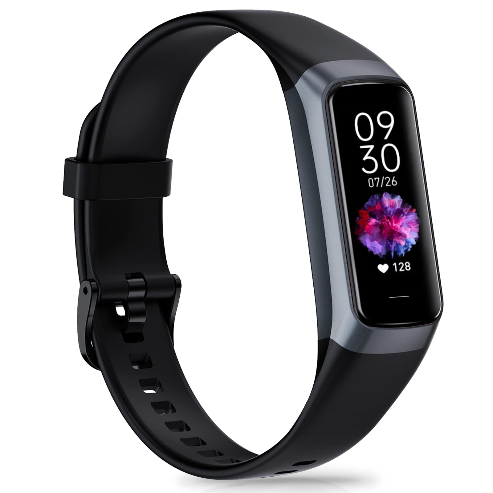 Bakoor Fitness Tracker with 24/7 Heart Rate Blood Oxygen Sleep Monitor, 1.10" AMOLED Touch Screen Step Trackers Watch, IP68 Waterproof Step Counter Pedometer for Women Men