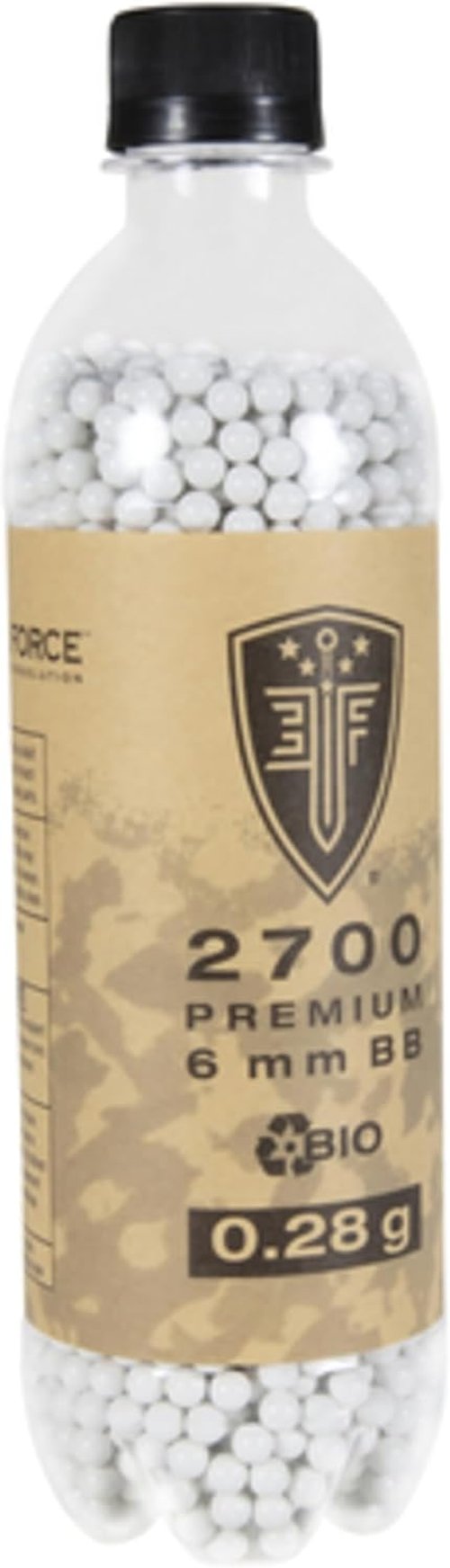 Elite Force Premium Biodegradable 6mm Airsoft BBs - .28 Gram, 2700 Count for Eco-Friendly Play