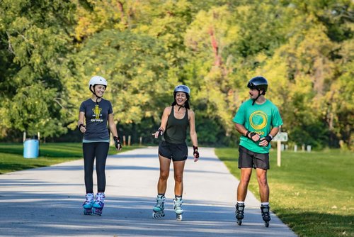 Roller Derby V-Tech 500 Adjustable Performance Inline Skates for Men, Women, Kids, Teens, Large (6-9), Black