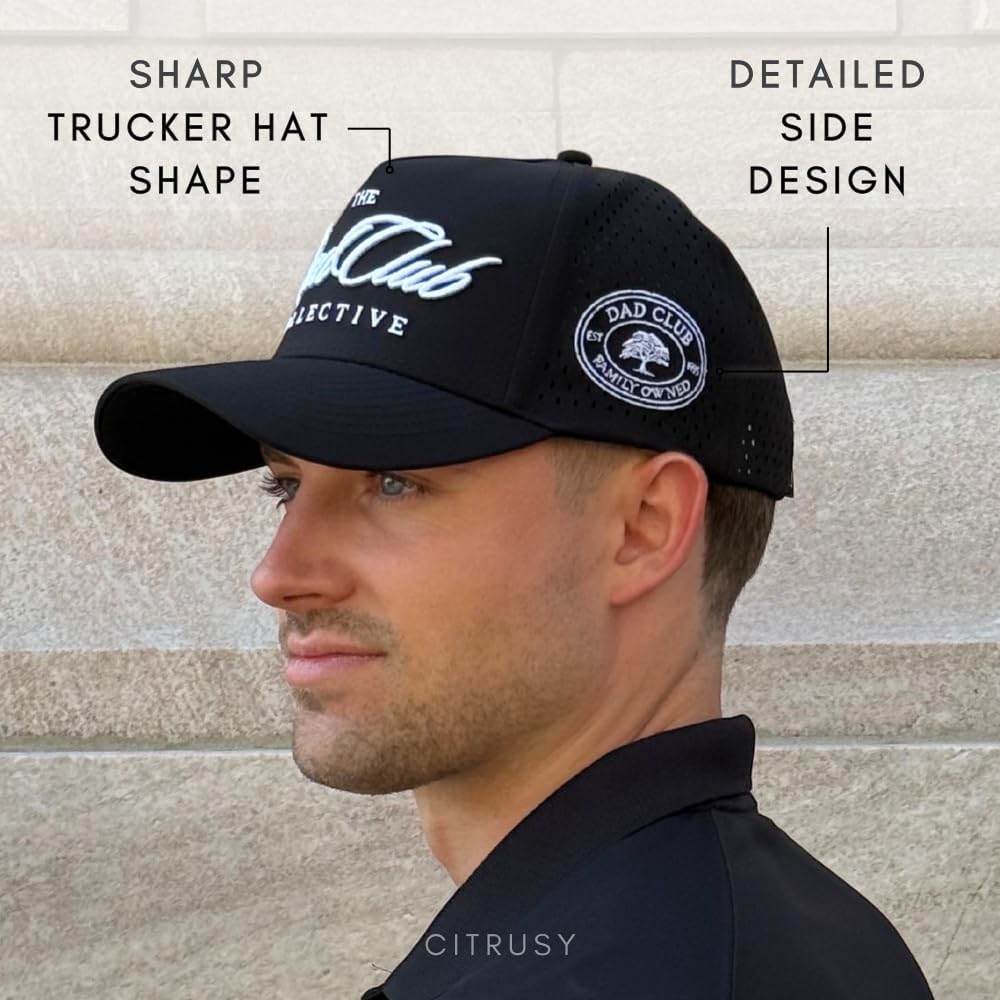 Skiennix Athletic Trucker Golf Hat - Breathable Waterproof 5 Panel Cap for Men | Ideal for Running
