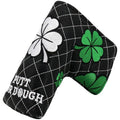 PINMEI Golf Head Covers Blade Putter Cover Blade Headcover Magnetic Embroidered Four-Leaf Clover Design Synthetic Lether Fit for Titleist Callaway Ping Taylormade Cobra Ect.