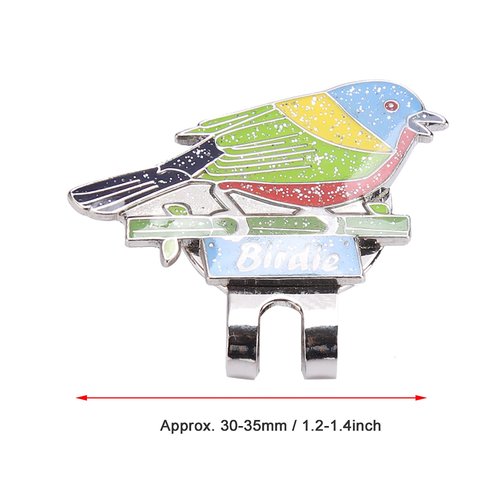 SUNGOOYUE Golf Ball Marker, Women Stainless Steel Magnetic Golf Hat Clip Ball Marker for (Bird)