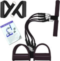 Skiennix Pedal Resistance Band - 4-Tube Elastic Pull Rope for Effective Sit-Up & Stretching Workouts