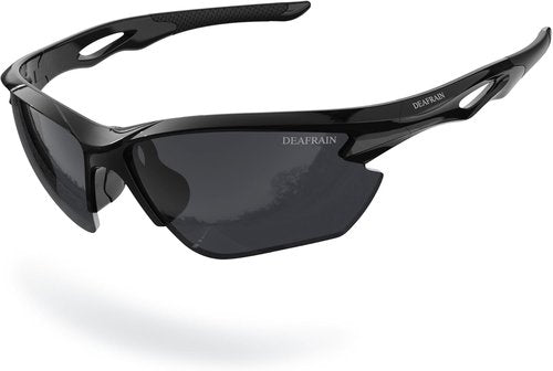 DEAFRAIN Polarized Sports Sunglasses - Unbreakable TR90 Frame with UV Protection for Cycling, Running & Fishing