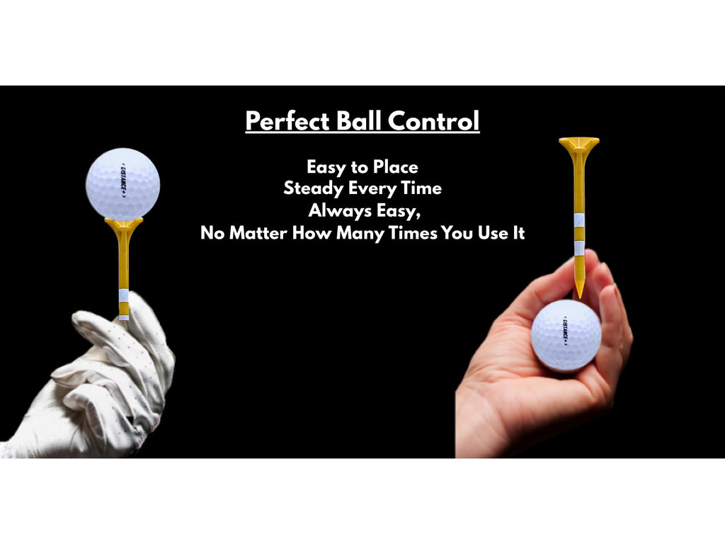 The First and Only Golf Tee that Utilizes Airflow from Your Clubhead for Long Distance and Less Spin | Built to Last | USGA Approved & Patented in USA -Yellow (10pieces-Yellow, 3.25")