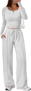 Trendy Queen 2 Piece Lounge Set for Women - Stylish Fall Fashion Travel Sweatsuit