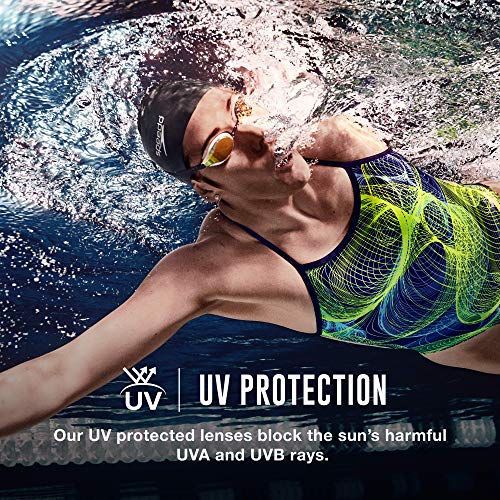 Speedo Speed Socket 2.0 Swim Goggle Black Silver Mirrored - Anti-Fog UV Protection