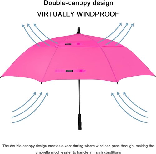 G4Free Golf Umbrella - Oversized 72 Inch Automatic Open Double Canopy | Windproof & Waterproof