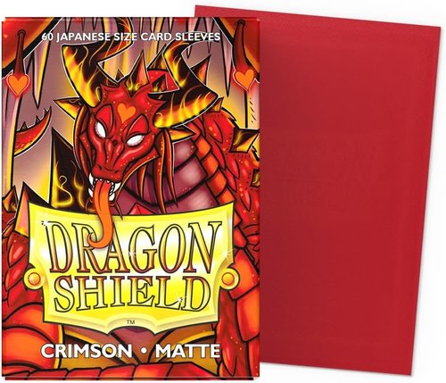 Dragon Shield | Matte Card Sleeves - 60 CT Smooth & Tough TCG Protection | Crimson - Compatible with Yu-Gi-Oh, Naruto, Cardfight & Vanguard