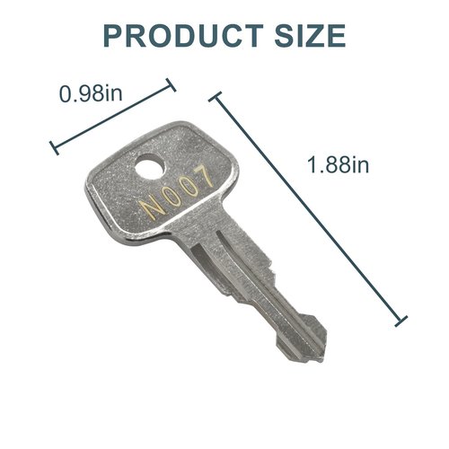 N007 Roof Rack Replacement Key, Series Frame Key, Replacement Keys for Thule Ski, Roof,Cargo Box, Carrier Racks and Crossbars [Code N007]