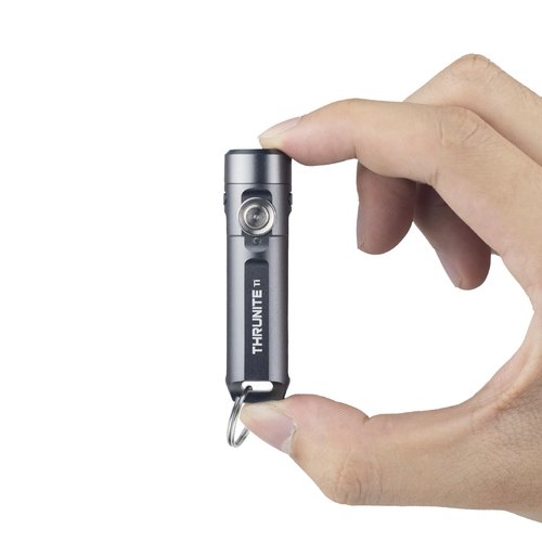 ThruNite Ti Keychain Flashlight, Compact USB-C Rechargeable Battery Mini Flash Light, Bright 650 Lumens LED Keyring Portable Light, Small EDC Pocket Torch Light for Camping, Everyday Carry