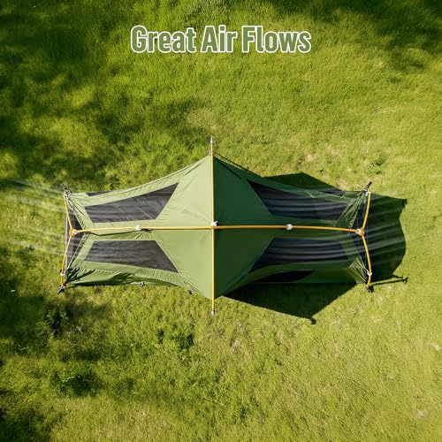 Night Cat 1-Person Camping Tent 28'' Wide Waterproof Hiking Shelter
