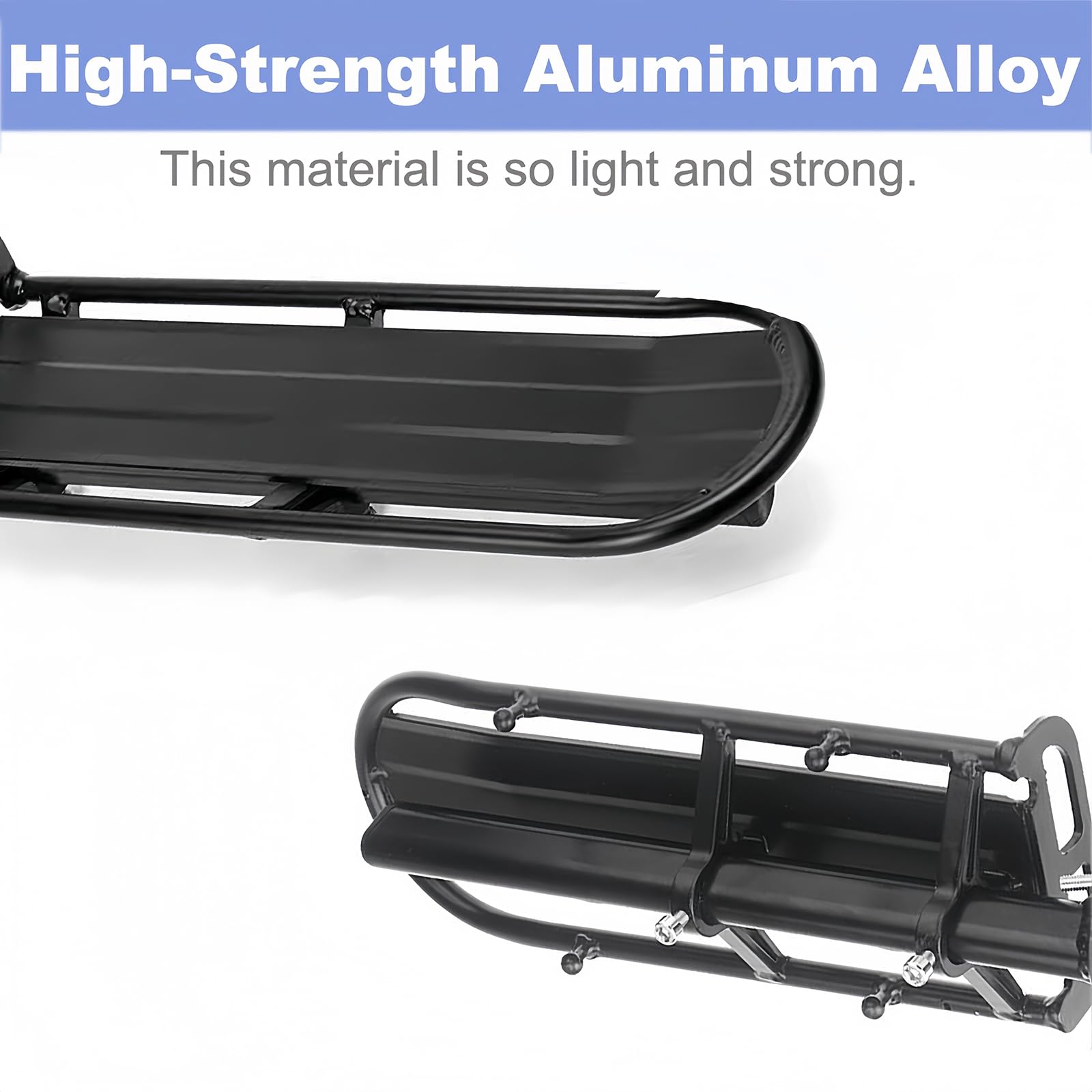 Rear Bike Rack, Aluminum Alloy Bicycle Luggage Cargo Rack, Retractable Bicycle Pannier Bag Holder, Universal Bike Carrier, MTB Rear Racks Max Load 10KG/22Lbs (Screw Installation)
