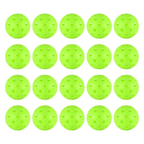 20pcs Pickleball Balls,40 Holes Indoor pickleball balls with Mesh Bag,8mm Precision Drilled-Spaced Pickle ball Set-Professional Plastic Ball for Pickleballs Paddles&Indoor or Outdoor Sport Court(green