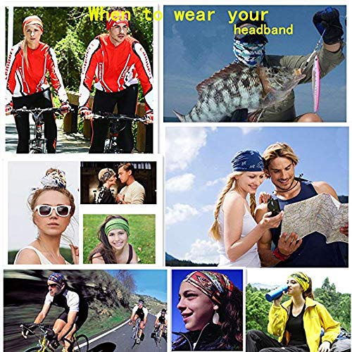 Neck Gaiter Face Mask Buffs - No1 / 12 Multi-Color Headwear for Sports & Outdoor Activities