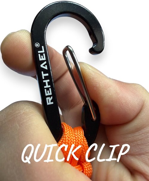 REHTAEL Paracord Keychain, Braided Rope Key Chain Carabiner Strap, Heavy Duty Military Lanyard for Keys Men Women, Hook Keychain for Belt Backpack Outdoor Survival Camping Hiking Fishing, Org Blu Blk