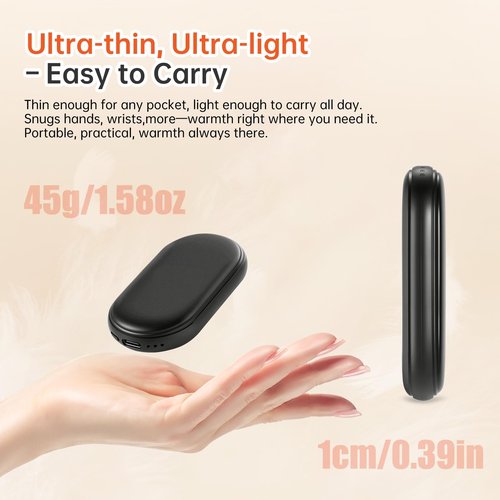 Magnetic Hand Warmers Rechargeable 2 Pack AI Smart Chips 3 Heat Settings Fast Heating, UL Certified Portable Pocket Heater, Up to 8Hrs, Travel Essentials for Outdoor Camping, Gifts for Women Men