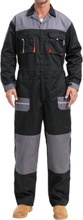 Skiennix Men's Work Coveralls - Multi-Pocket Mechanic Jumpsuit | Durable One-Piece Workwear