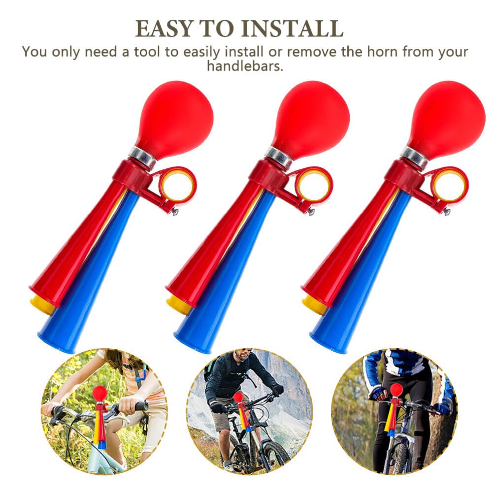 Toddmomy Bicycle Air Horn Handheld Adjustable Squeeze Horn for Bikes Loud Kids Bike Bells Sign Holder Handlebar Accessories 8.66X3.14X1.77In