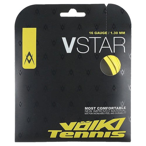 Volkl V-Star | Tennis Racquet String | Spin & Control | Smooth Finish Co-Polymer String