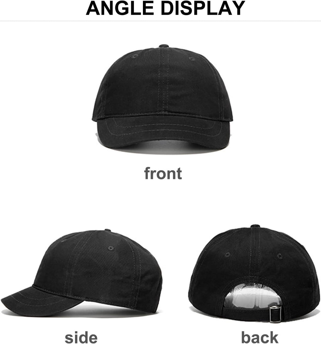 Skiennix Short Brim Baseball Cap - Adjustable Cotton Dad Hat for Outdoor Sports | Unisex Design