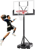 Feelwin Basketball Hoop - Portable Outdoor System with Adjustable Height for Youth & Adults | Sturdy Base