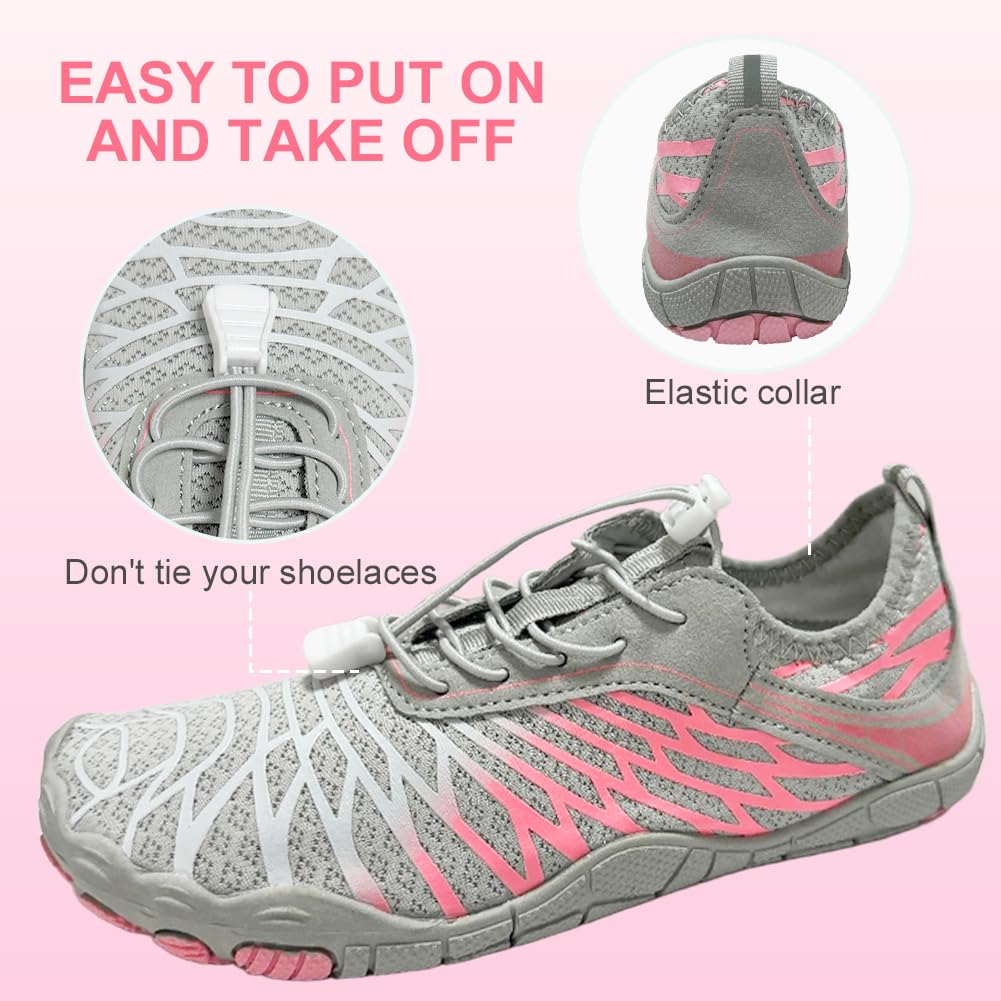 ELETON Barefoot Shoes Women Men Footwear, Wide Toe Box Hiking Zero Drop Non-Slip Quick-Dry River Boat Pool Beach Water Shoes, Lightweight Swimming Running Walking Sneakers Unisex