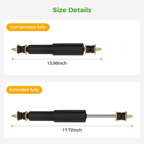 10L0L 4 Pack Golf Cart Shocks, Front Rear Shock Absorbers Kit for EZGO TXT & Medalist 1994-Up Gas & Electric Model, Replace OEM 70928-G01 76418-G01