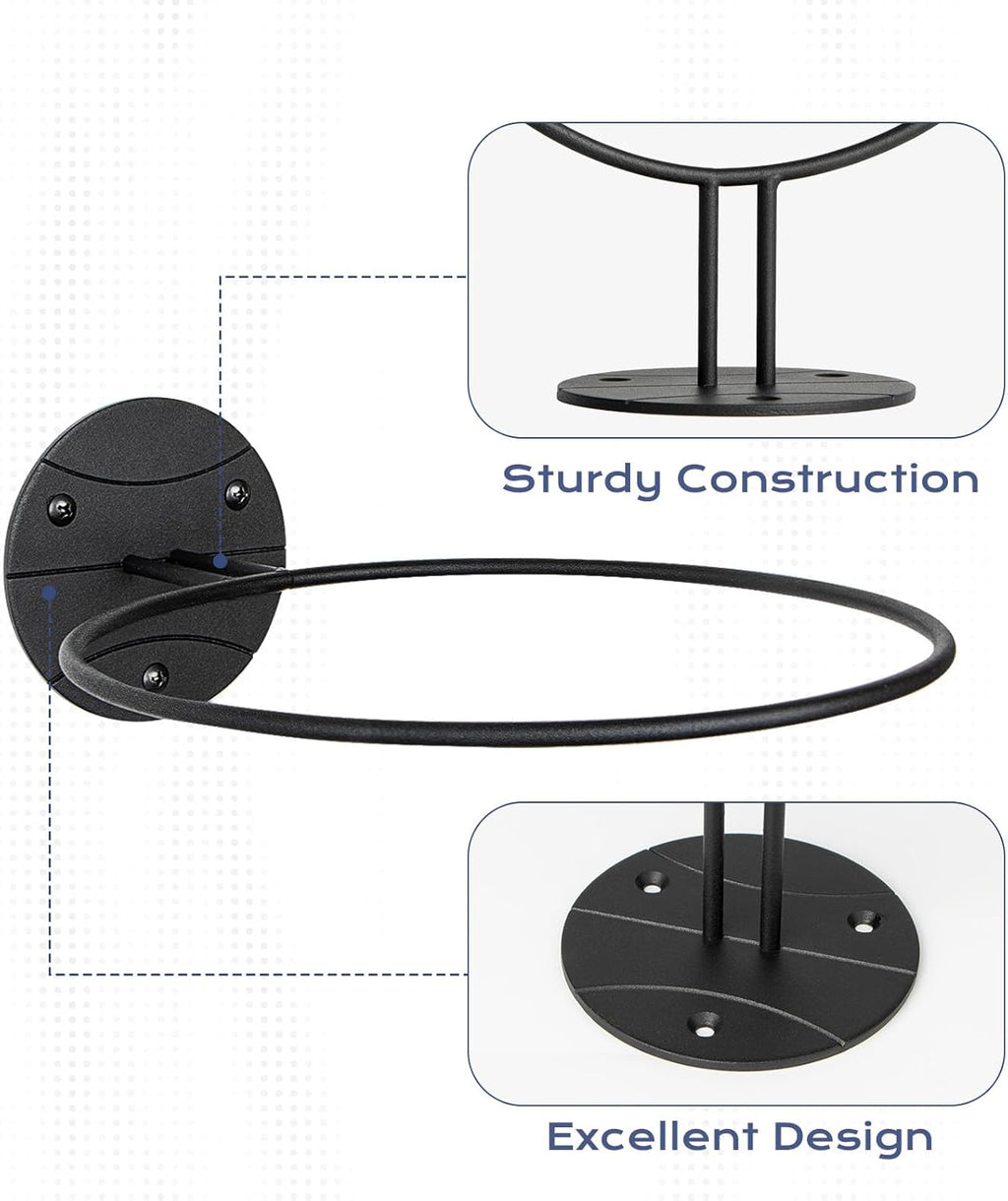 PUERSI Wall Mount Ball Holder - Versatile Display Storage for Basketball, Football, Soccer, Volleyball