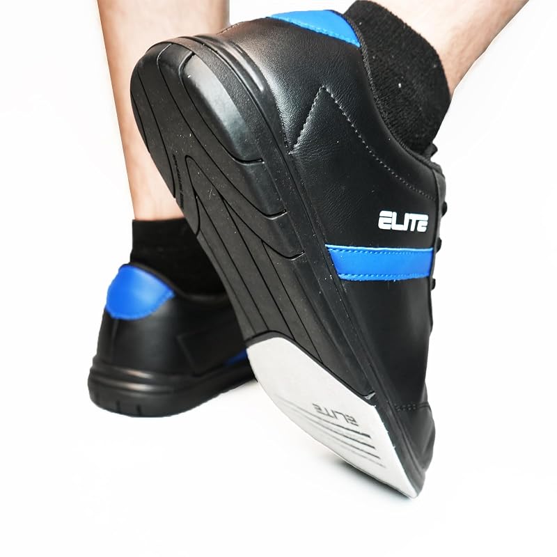 Elite Men's Basic Bowling Shoes with Universal Sliding Soles - Black/Royal 11