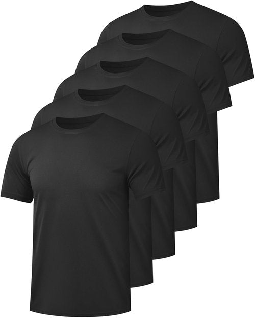 Kinglaman Men's Mesh Workout Shirts - Quick Dry Athletic Short Sleeve T-Shirts | Moisture-Wicking Fabric