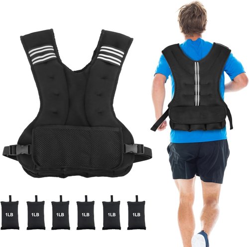 Henkelion Adjustable Weighted Vest - Enhance Your Workout with 4-20lbs Weights | Ideal for Running & Training