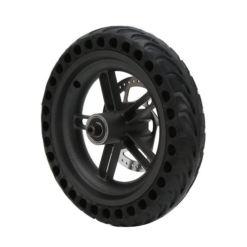 Electric Scooter Rear Wheel,Scooter Rear Wheel Assembly 8.5in Wheel Scooter Solid Tire Wheel Hub 110mm Brake Disk Electric Scooter Upgrade Parts