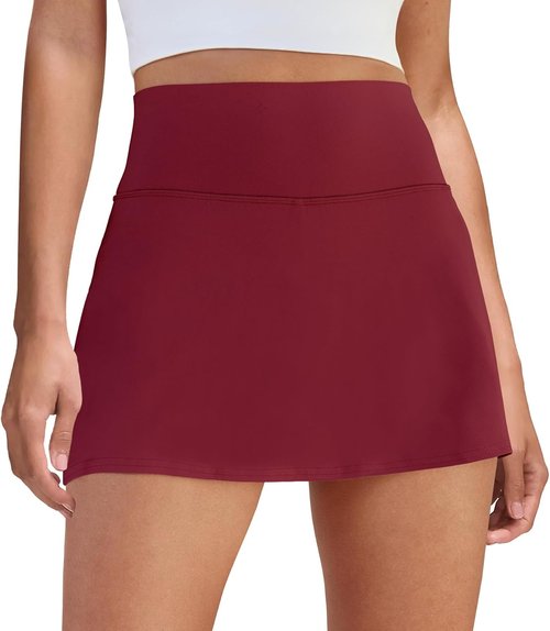 DLOODA Women's High-Waisted Tennis Skort - Athletic Mini Golf Skirt with Pocket for Summer Workouts