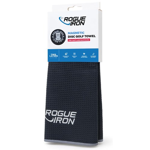 Rogue Iron Sports Disc Golf Towel- Magnetic (Black)