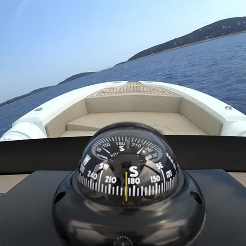 Autonautic - Surface Mount Compass - C3001 - Suited for Use Kayak in a Rib or Dinghy - 2 1/3" Dial Black - Made in Europe