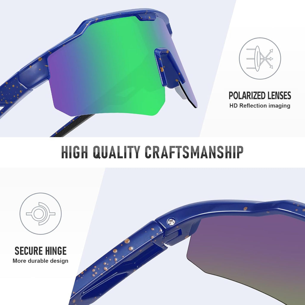 Polarized Youth Sports Sunglasses - Perfect for Boys & Girls Aged 5-15 | Ideal for Baseball, Softball, Cycling & Running