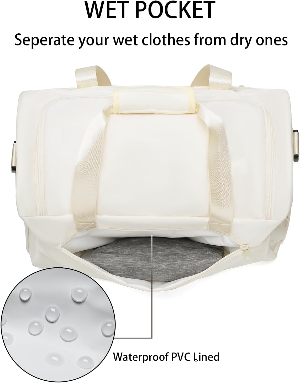 Skiennix Gym Bag | Water-Resistant Sports Duffle with Wet Pocket & Shoe Compartment - Versatile Size for Men & Women