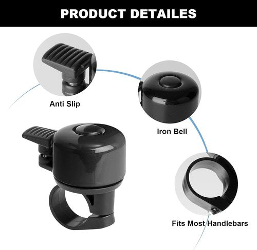 Classic Mini Bike Bell 2 Pack by [Brand Name] - Loud Melodious Sound for Kids & Adults | Perfect for Road, Mountain, BMX