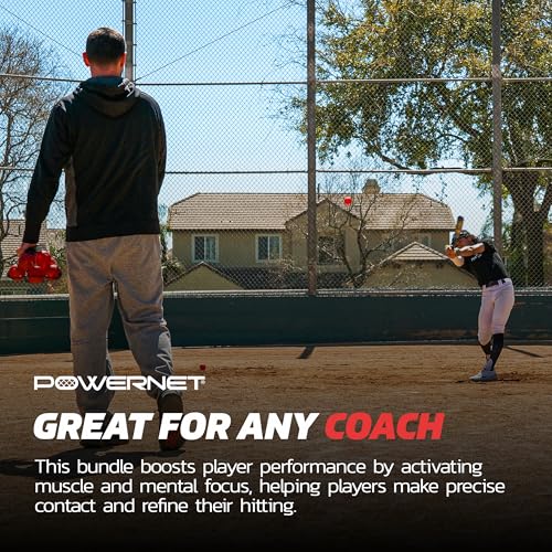 PowerNet Overload & Rapid Stick Baseball Training Bat Bundle with Micro Crusher Balls - Black & White