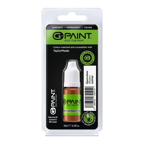 GPaint Golf Club Paint - TaylorMade Spider X COPPER Touch Up Paint- Customize or Repair Your Putter - 10ml Bottle - Fix Chips & Scratches - TaylorMade Touch Up Paint