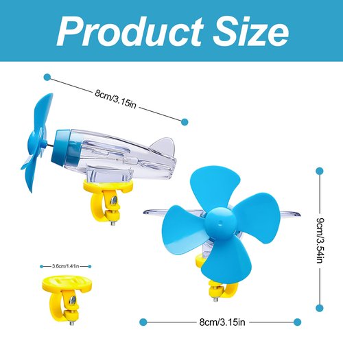 YOUNEEDFUL 2PCS Wind Driven Bicycle Lights, Cute Airplane Handlebar Pendant with LED Lights, Accessories for Electric Vehicles and Motorcycles, Suitable for Sports and Outdoor Activities.