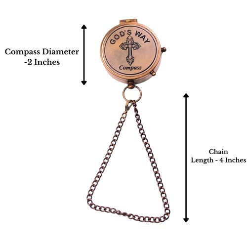 God's Way Compass - Baptism Gifts for Boys, Christian Gifts for Men, Catholic Gifts, Gifts for Teen Boys, Graduation Gifts, Inspirational Gifts for Woman, Sentimental Gifts (for I Know The Plans)