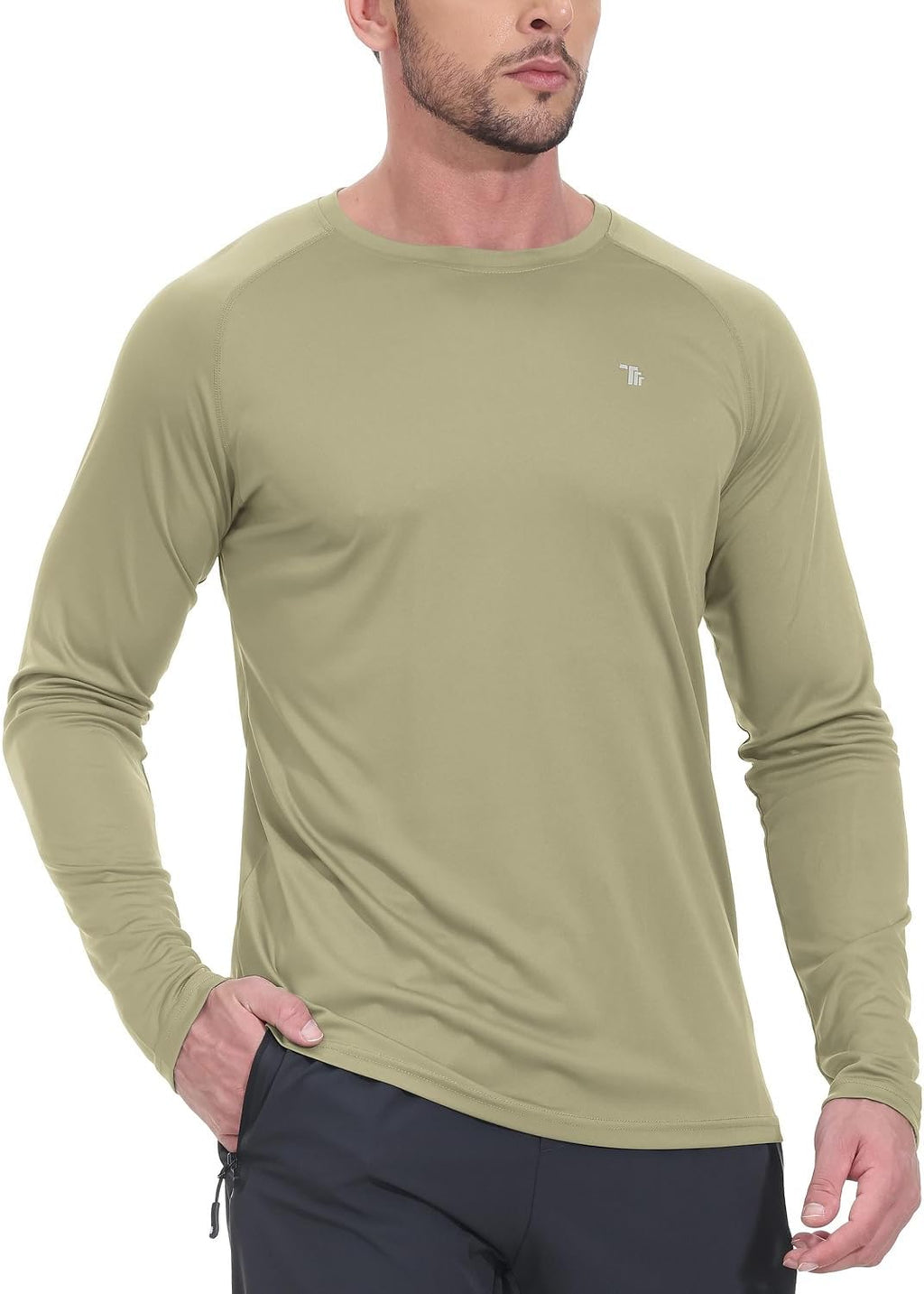 TBMPOY Men's Long Sleeve Sun Protection Hiking Shirt - Lightweight UPF 50+ UV Blocker for Fishing & Swimming