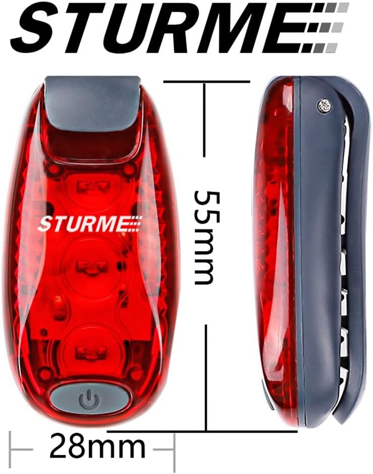 STURME LED Safety Light - High Visibility Strobe Lights for Bicycles, Kids, and Pets | Clip-On Design
