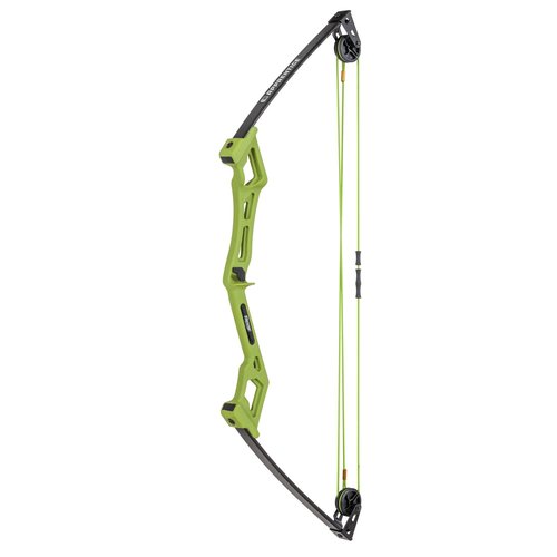 Bear Archery Apprentice Compound Youth Bow, Right Handed, Ages 4-7, Continuous Draw Weight up to 13.5 lbs, Continuous Draw Length up to 24", Ready-to-Shoot Accessories, Flo Green